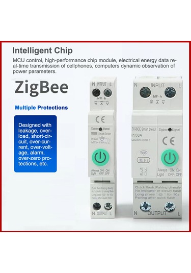 Konesam Akıllı Zigbee Devre Kesici - Uzaktan App Kontrol, Ses Komutu, Çoklu Koruma 40a