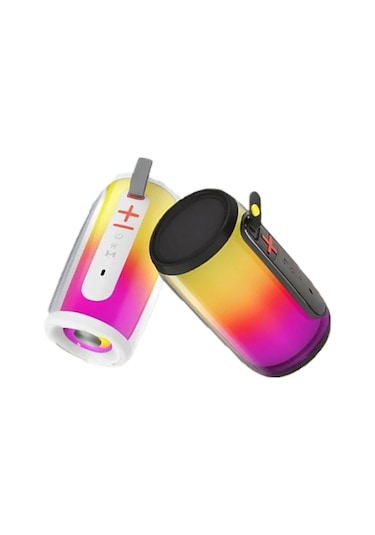 E6 Rgb Bluetooth Hoparlör 10w Usb Aux Tf Kart Girişli, Taşıma Aparatlı