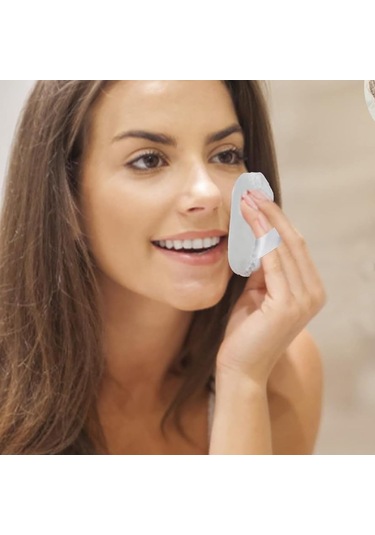 5 Adet Beyaz Yumuşak Kadife Yuvarlak Pudra Pufu, Göz Çevresi Ve Köşe Uygulaması, Fondöten Karıştırma İçin Makyaj Blenderi, Tüm Cilt Tipleri İçin Uygun