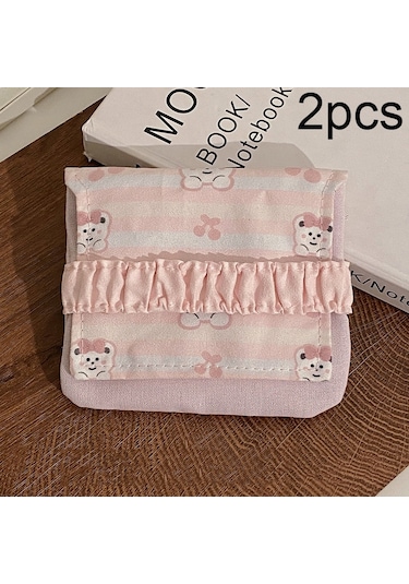 Sones Bd0443 2 Adet Karikatür Desenli Büyük Kapasiteli Hijyenik Saklama Poşeti Pembe Kiraz Ayı Pembe