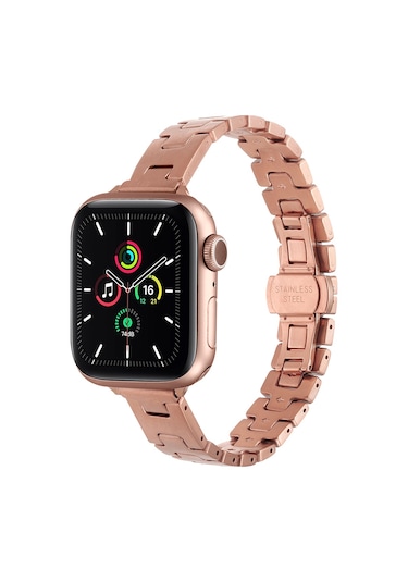 Apple Uyumlu Watch  10/11 Serisi 46mm Kordon Metal İnce Strap Kayış 150