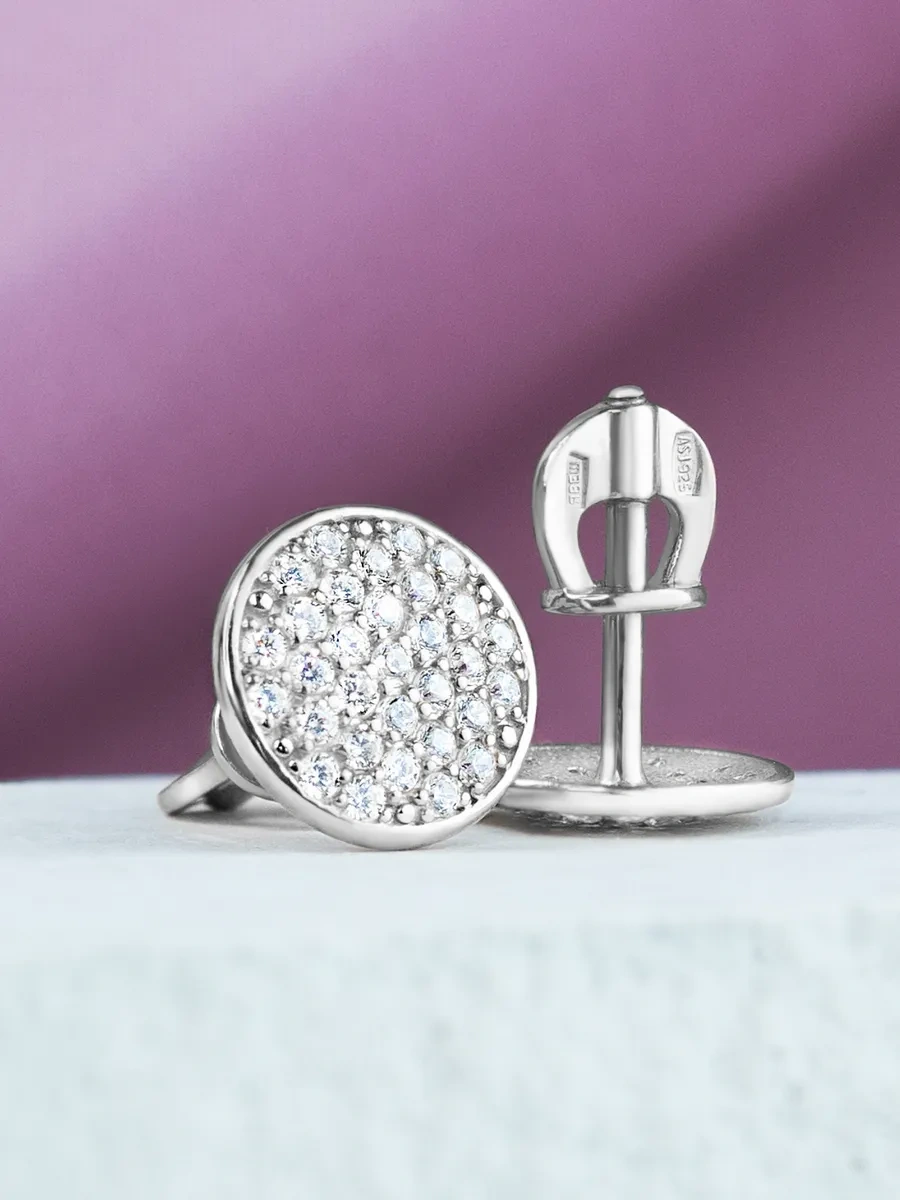 Asj Küpe Çivileri Daireler Gümüş 925 466512406 beyaz