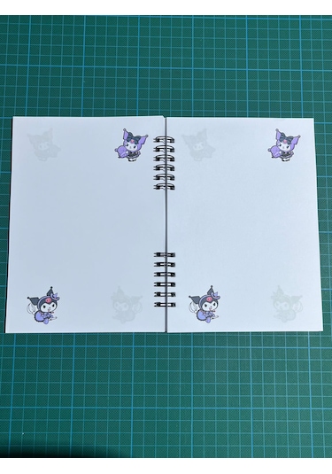 Kuromi Efektli Stickerlı Defter 50 Sayfa Çizgisiz