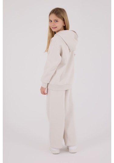 Rolypoly Kız Çocuk Beyaz Eşofman Takımı Rp3692-c-v1 KREM