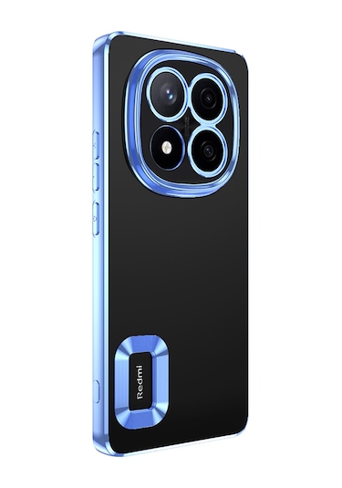 Noktaks - Xiaomi Uyumlu Xiaomi Redmi Note 14 Pro 4g - Kılıf Kamera Korumalı Logo Gösteren Koruyucu Omega Kapak - Sierra Mavi T37166 Sierra Mavi