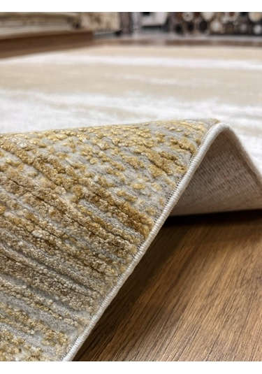 Cream Gold Viskon Ve Polyester İle Üretilen Şık Salon Halısı Cream Gold