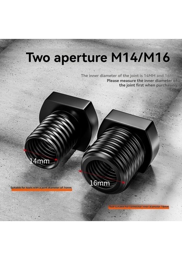 Fortunelane 2 Adet Açımlı Taşlama Adaptörü - M10-m16 Dönüştürücü, Vida Mil Çevirici, Uyumlu Polisaj Diskleri