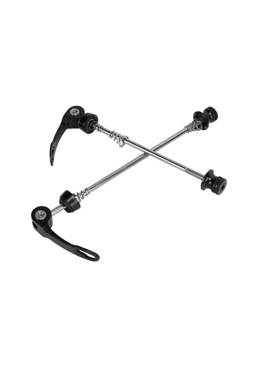 Xindoker Alüminyum Ve Çelik Bisiklet Hızlı Serbest Bırakma Çubuğu, Dayanıklı, Korozyona Dayanıklı, Kolay Kurulum, Ön 100mm Arka 135mm Siyah Siyah