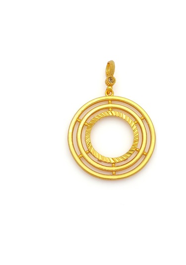 Altın Kaplama İmitasyon Ajda Model Yarım Çerçeve İçi Boş Kolye Ucu Tgr-730 Altın