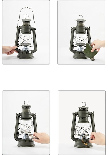 Naturehike Glamping Klasik Gasyağı Lambası Bej Çok Renkli