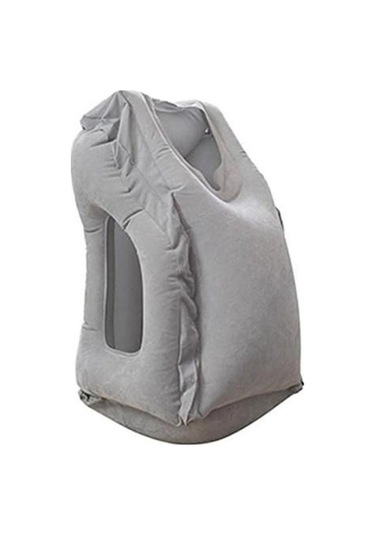 Pazly Gri Seyahat Uyku Tulumu, Taşınabilir Boyun Yastığı, Uçak-tren-otobüs İçin Kolay Uyku Kolay Şişirilir Gri