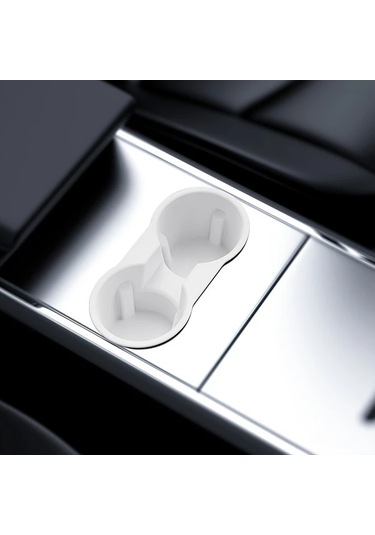 Hightower Tesla Model 3 Y Beyaz Kaymaz Devrilmez Bardak Tutucu Organizatör