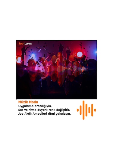 Juo Lumex Akıllı Ampul 11w Led Rgb Wifi & Bluetooth