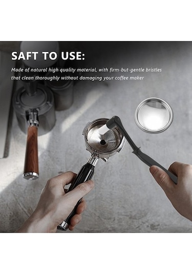 Metabagua Kahve Öğütücü Temizleme Fırçası, Kahve Makinesi Temizleme Fırçası, Espresso Makinesi Grup Başkanı Için Kahve Temizleme Aracı 2xrfdq Gümüş