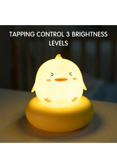 Novahub Esnek Mini Led'li Gece Lambası Usb Şarj Edilebilir Sevimli Tavşan/ayı/kedi/ördek Bebek Besleme Lambası Kısılabilir 3 Parlaklık Seviyesi Taşınabilir Okuma Lambası Diğer