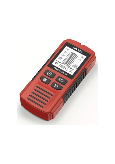 Honeybeeshop El Tipi Duvar Dedektörü Kırmızı Saplama Sütun Braketi Metre Dijital Dedektör Ahşap Tarayıcı