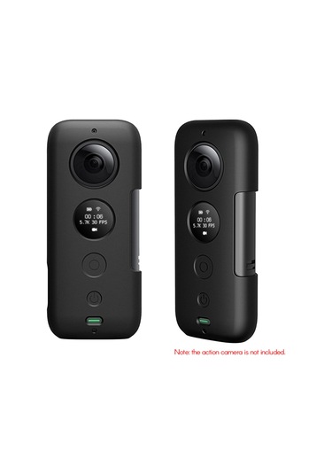 Mufunye Insta 360 One X Kamera İçin Siyah Silikon Korumalı Kılıf - Çarpıklardan Koruma, Tam Kaplama Ve Esnek Malzeme