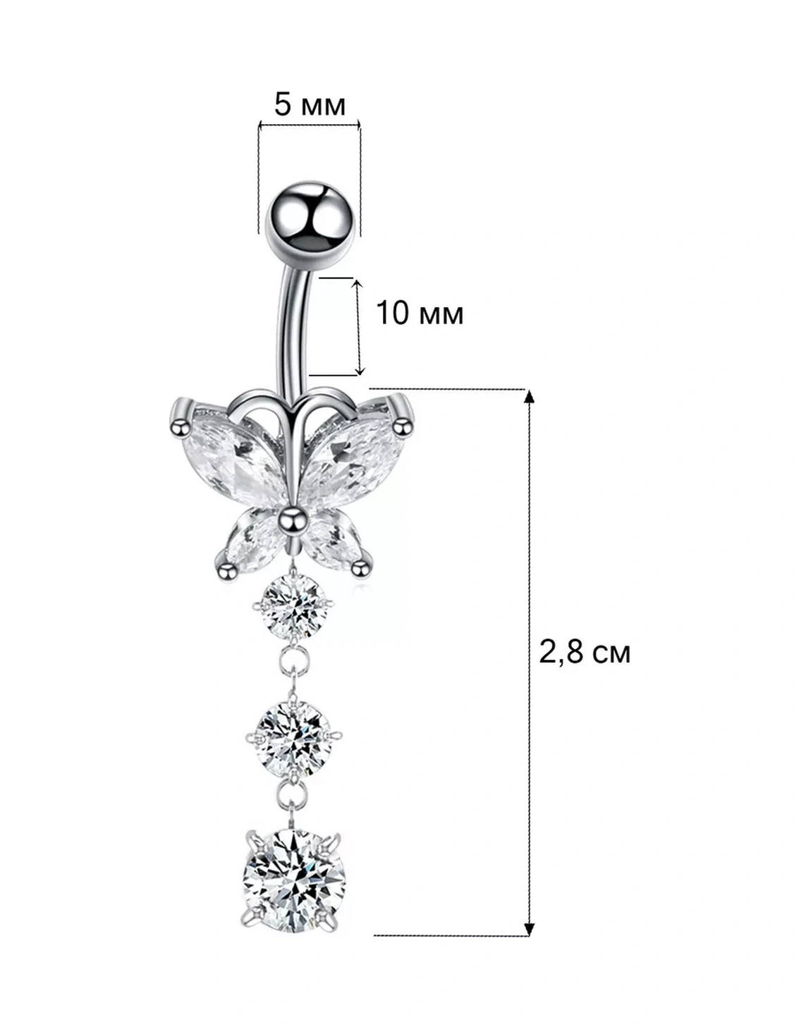 İ&beauty Göbek Deliği Piercing Seti 2 Adet 216453136 Gri