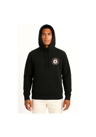 Kapüşonlu Tcg Bartın F504 Cep Tasarımlı Unisex Sweatshirt Siyah