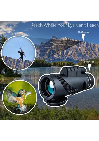 Suofeng 80x100 Güneş Gözlüğü Monoküler, Yüksek Güçlü, Yüksek Kaliteli, Düşük Işıkta Gece Görüşü, Cep Telefonu İle Fotoğraf Çekebilen, Doğa Seyahatleri İçin Teleskop