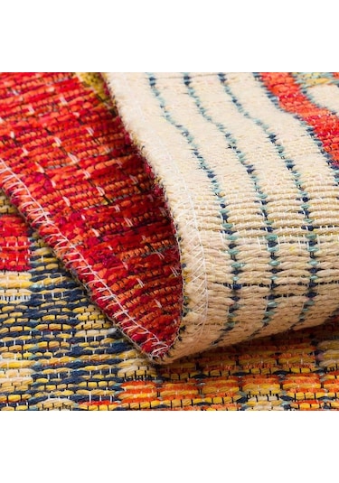Hoom Rugs Vgt 10 Red Yıkanabilir Çift Taraflı Halı