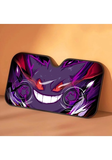 Goldenqian P-pokémon G-gengar Araba Pencere Güneş Gölge Cam Anti-uv Koruma Ön Arka Cam Blok Kapağı Vizör Aksesuarları Z9