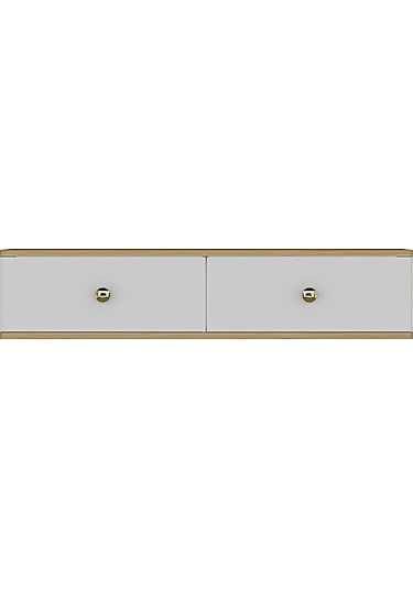 Tda1202dbg - Zuzu Duvara Montaj Tv Stand Safirmeşe-beyaz-gold 120cm Safirmeşe-beyaz