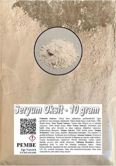 Cam Çizik Giderici Toz Pembe Seryum Oksit - 10 GRAM