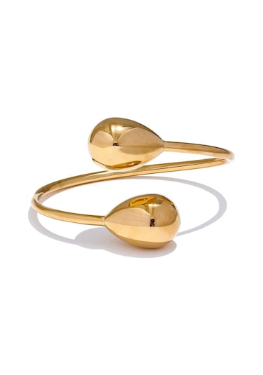 Altın Eetit Ayırt Edici Paslanmaz Çelik Su Damlası Manşet Ayarlanabilir Bilezik Bileklik Suya Dayanıklı Doku Metal Şık Takı Yeni Altın