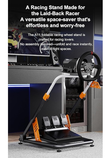 A11 Katlanabilir Yarış Direksiyonu Standı Çoklu Açı Ve Yükseklik Ayarı Logitech, Moza, Fanatec Uyumlu