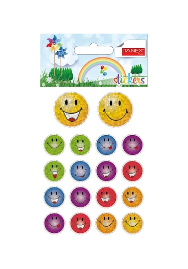 Tanex Gülen Yüz Sticker 2li Stc-223 - 6 Set