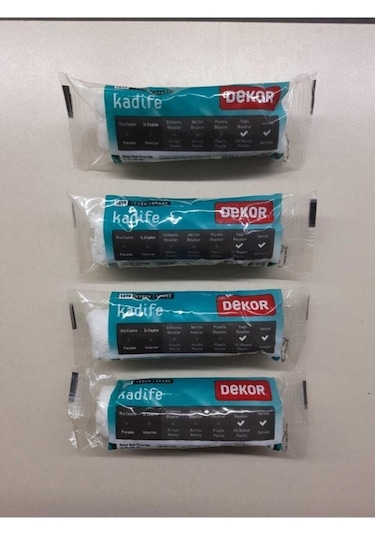 Dekor Kadife Parmak 4 Adet Yedek Rulo - 10 Cm Ürün Kodu:1079