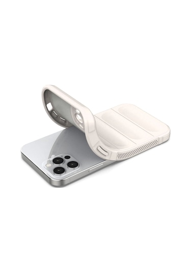 iPhone Uyumlu 12 Pro Max Kılıf Optimum Lens Çerçeveli Silikon Kapak