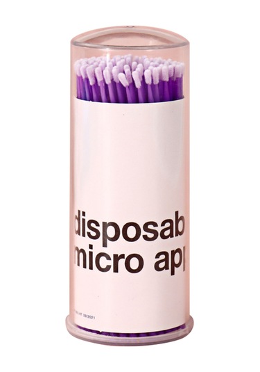 Wezone Mor 100'lü Cam Kavanozlu Tüy Dikiş, Göz Kaş Dudak Temizlik Cotton Budu - Fonksiyonel Diş Temizleme Mikro Fırça