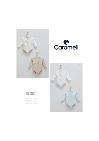 Caramell %100 Pamuk Hello Forest 2'li Bebek Body Crml.be1954 Mavi