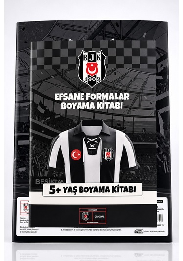 X Dekomus Lisanslı Beşiktaş Efsane Formalar +5 Yaş Boyama Kitabı Altın