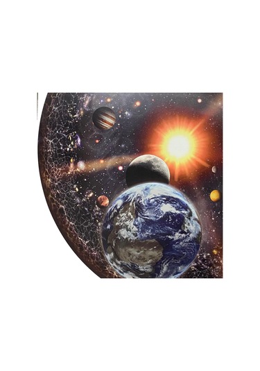 Xiyyadms Uzay Tema 1000 Parça Dıy Puzzle - Zeka Geliştirici Ev Dekoru - 67.6cm Çaplı Duvar Resmi