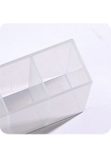 Üç Bölmeli Şeffaf Duvarlı Saklama Kutusu - Deliksiz Özlü Ev/banyo Gereçleri Düzenleyici Diğer Diğer