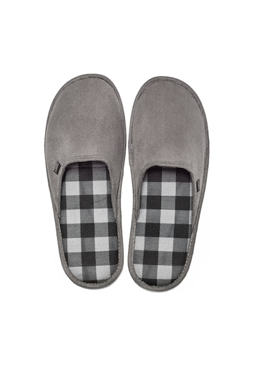 Twigy Ekose Erkek Ev Terliği Gri 41/46 AA0560 Gri