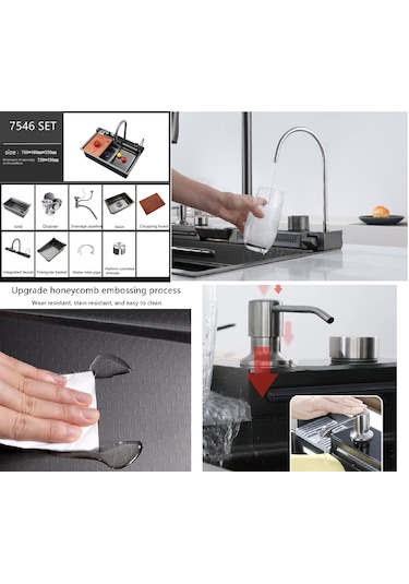 Dijital 304 İthal Akıllı Eviye Ve Batarya Seti Antrasit Gri