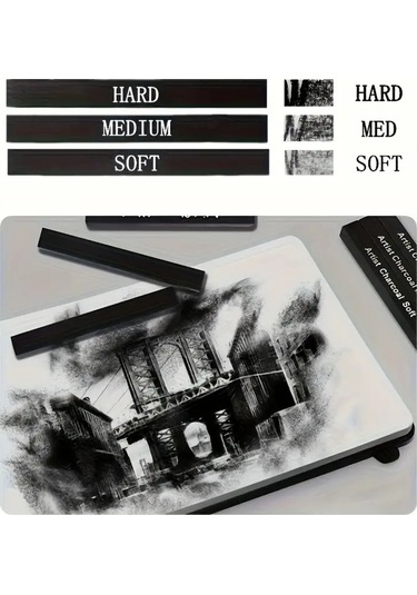 Kara Kalem Çizim Seti, Eskiz Kalem Seti, Dereceli Kalem Set, Tonlama-rulo Kalemlikli-tam Set 56parça