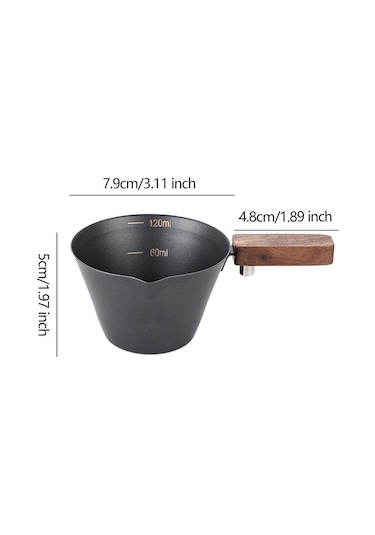 Suntek Paslanmaz Çelik Espresso Kupası 120ml Dökme Siyah