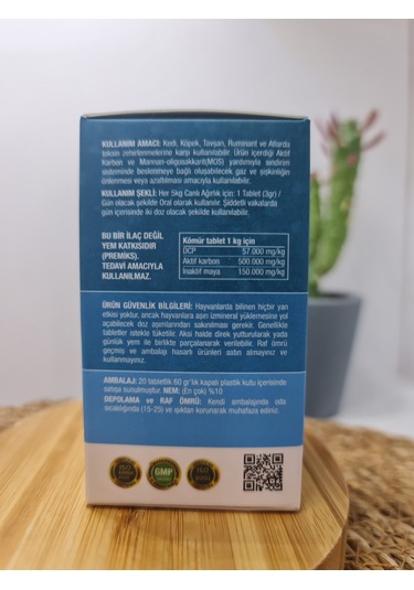 Animari Carbon 20 Tablet Kedi Köpek Toksin Zehirlenmelerine Karşı