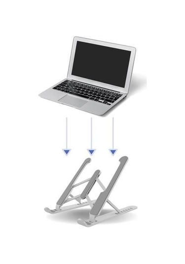 Büro Ev Ofis Bilgisayarı İçin Katlanır Ayarlı Plastik Dizüstü Notebook Yükseltici Sehpası