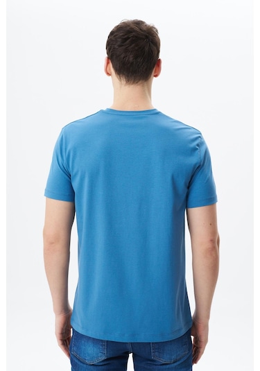 AR-MA Arma Erkek Regular Fit Baskılı Süprem Bisiklet Yaka Tişört Y29344453702 Mavi
