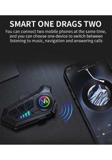 Y10 Kask Kulaklık Bluetooth Motosiklet Kulaklık 5,3 Bluetooth Intercom Motorsiklet Kulaklık