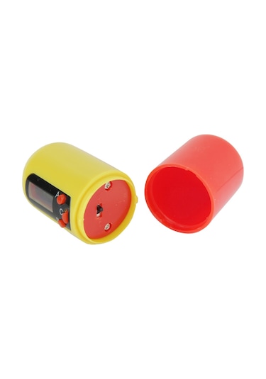 Sones Taşınabilir Zamanlayıcı Hap İlaç Hatırlatıcı İlaç Kutusu Anahtarlık Kırmızı