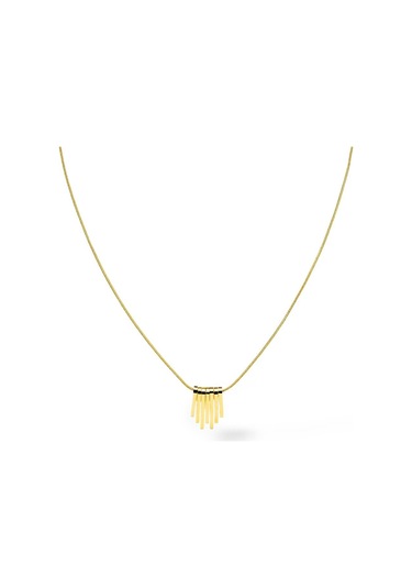 Çubuk Çelik Kolye Altın - Gümüş