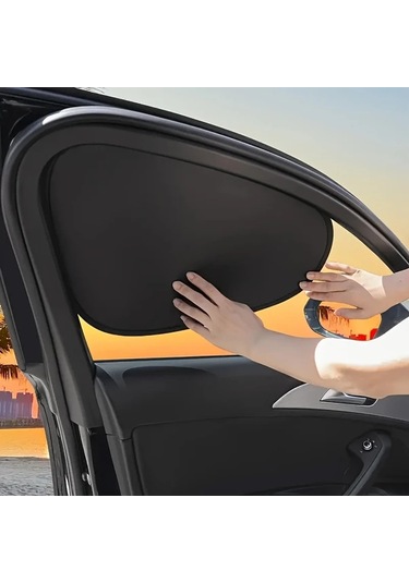 Fochsia Bir Çift Statik Yapışkanlı Araba Güneşlik Yan Pervazı Gizlilik Güneş Koruma