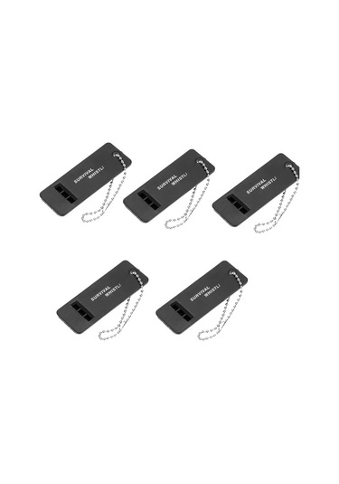 Konesam 5 Adet Siyah Plastik Çok Frekanslı İtfaiye Sistemi, Dağcılık Ve Kamp İçin Yüksek Sesli Acil Durum Sinyal Sistemi Çok Renkli